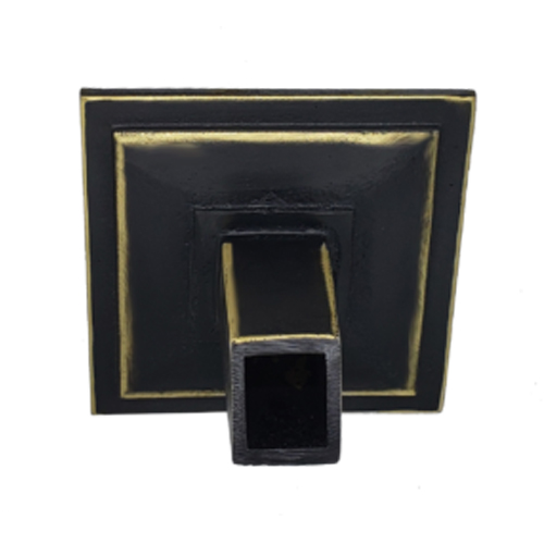 CAD Drawings A&B Aluminum and Brass Foundry 6" Square Backplate with Square Spout (Cast as 1 Piece), 1" ID