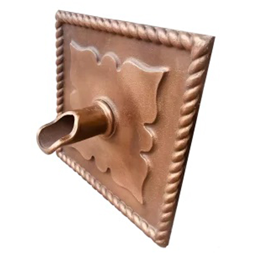 CAD Drawings A&B Aluminum and Brass Foundry 12" Square Rope Backplate with Spout (Cast as 1 Piece)
