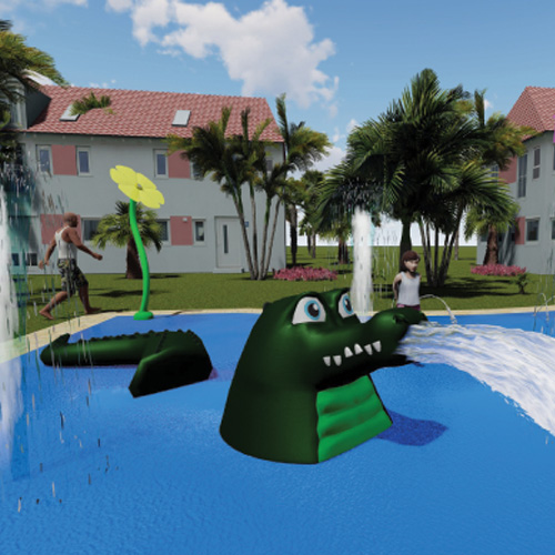CAD Drawings BIM Models AquaWorx Interactive Water Features: Aqua Alligator