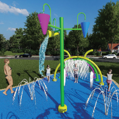 CAD Drawings BIM Models AquaWorx Interactive Water Features: Aqua Buckets 3