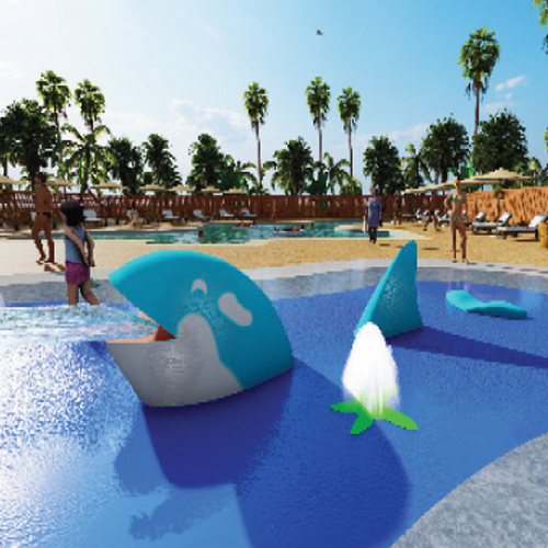 CAD Drawings BIM Models AquaWorx Interactive Water Features: Aqua Dolphin