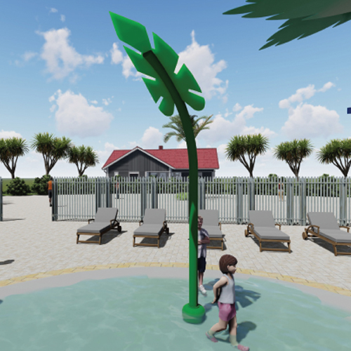CAD Drawings BIM Models AquaWorx Interactive Water Features: Aqua Leaf