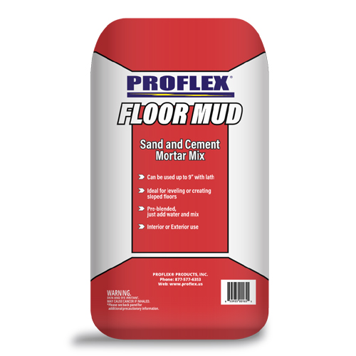 CAD Drawings PROFLEX® Products  Thick Bed Mortar: Floor Mud - Sand and Cement Mortar Mix