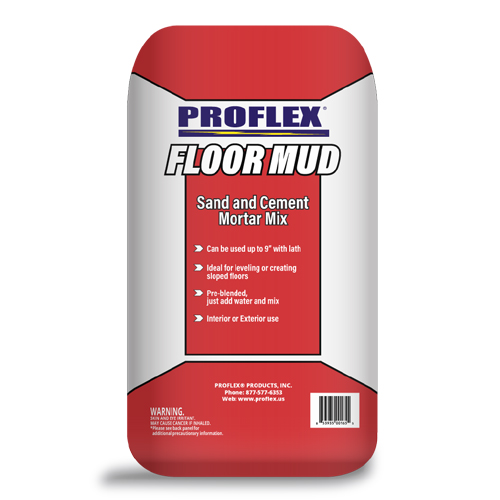 CAD Drawings PROFLEX® Products Thick Bed Mortar: Floor Mud - Sand and Cement Mortar Mix