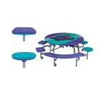 View Mobile Stool and Bench Tables - Round: MSBR