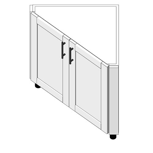 View Cabinet Revit Object: AEB 2 Full Height Doors