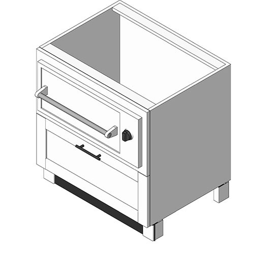 View Cabinet Revit Object: OBWXX10 Warming Drawer Base + Drawer