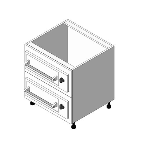 View Cabinet Revit Object: OWD Double Warming Drawer Base