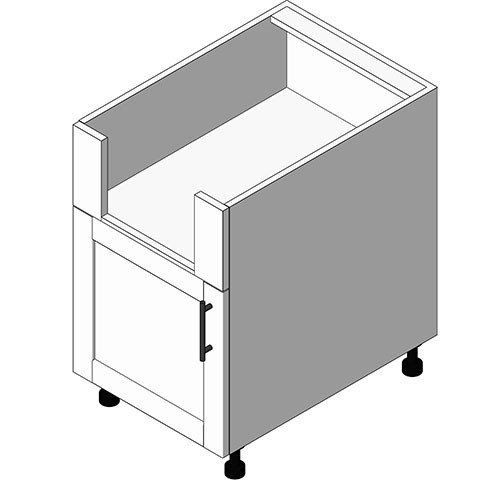 View Cabinet Revit Object: VBBXX01 Burner Base + 1 Door