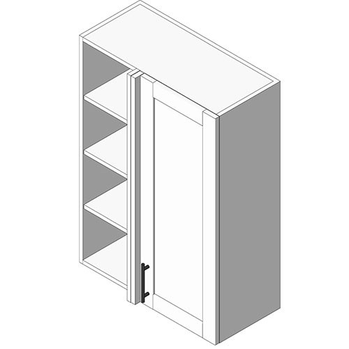 View Cabinet Revit Object: WB Wall Blind Corner Cab 1 Full Height Door