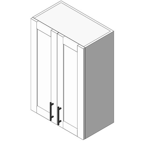 View Cabinet Revit Object: WS Wall Cab 2 Full Height Doors