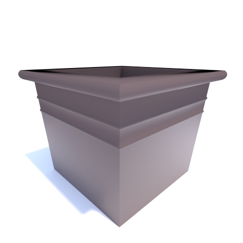 CAD Drawings BIM Models Riverside Plastics, Inc. Rolled Rim Square Planter