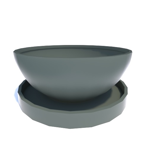 CAD Drawings BIM Models Riverside Plastics, Inc. Flat Bottom Bowl Planter
