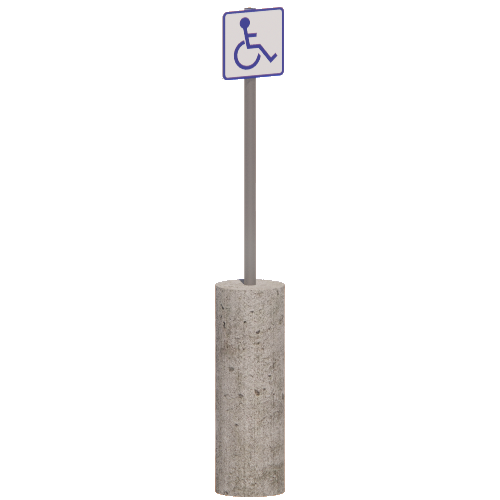 Handicapped Parking Sign - Detail 1