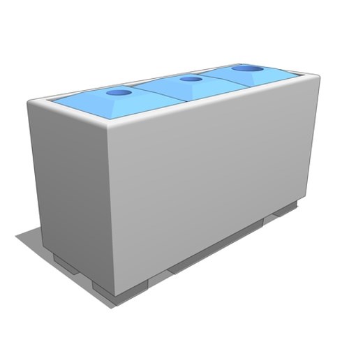 Trash Receptacles: Trash Receptacle and Recycling Station