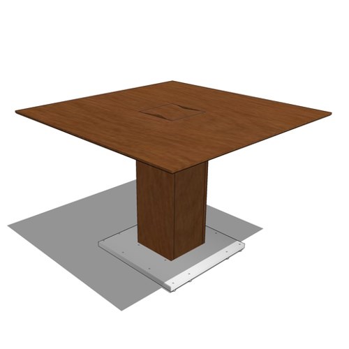 Square Tables: Square Conference Table (1-Piece Top, 1-Base), 60" D x 60" W x 30" H