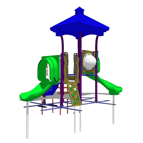 Play Structure: 7 Play Point Structure, 18 mo. – 12 yrs