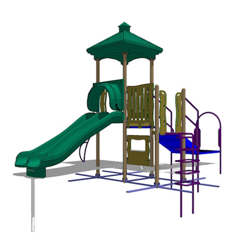 Play Structure: 6 Play Point Structure, 2 – 12 yrs
