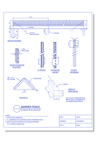 Wire Barrier Fence: Using U Line Posts