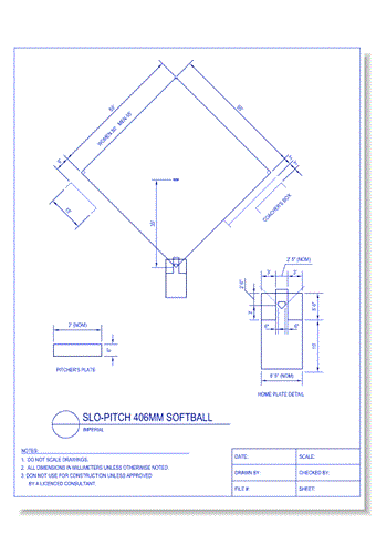 Slo-Pitch Softball Field Layout: Imperial