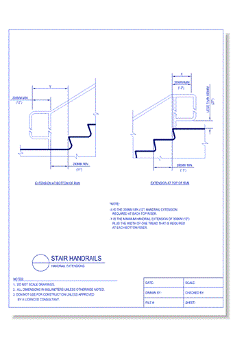 Stair Handrails - Handrail Extensions