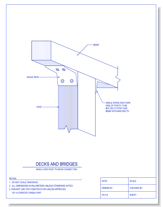 Angle Iron Post To Beam Connection Caddetails Caddetails Angle Iron Post To Beam Connection Caddetails Caddetails