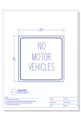 No Motor Vehicles