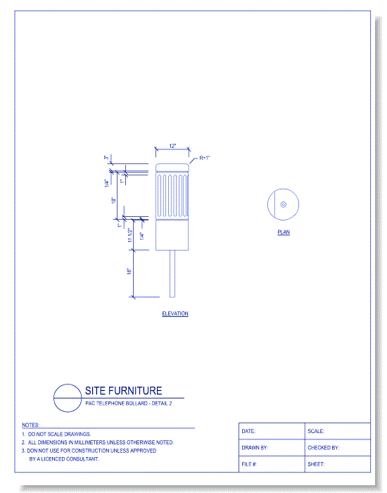 Bollard - PAC Telephone - Detail 2