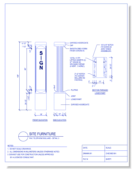 Bollard - PAC Telephone - Detail 3