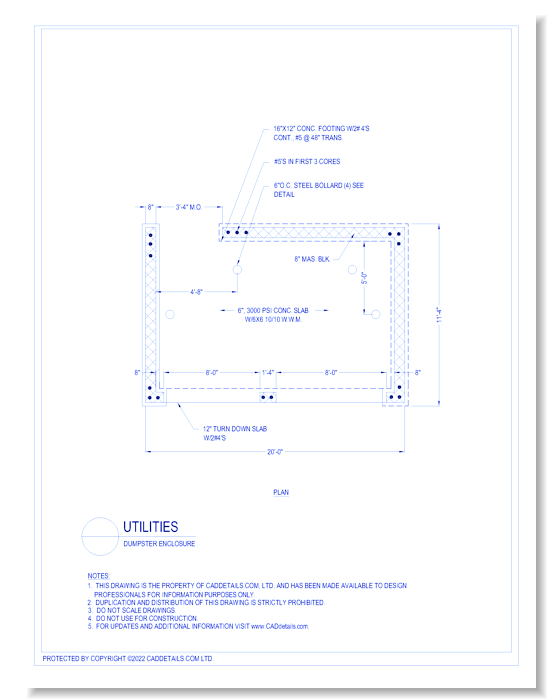 Dumpster Enclosure - Plan