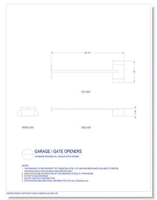 Standard Residential Garage Door Opener