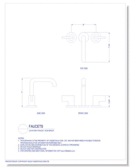 Lavatory Faucet: High Spout