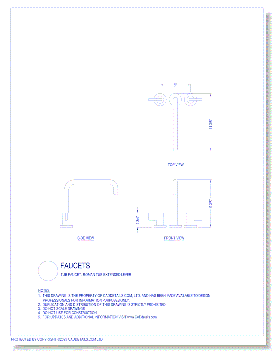 Tub Faucet: Roman Tub Extended Lever