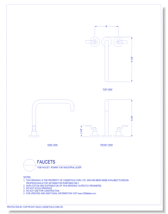 Tub Faucet: Roman Tub Industrial Lever