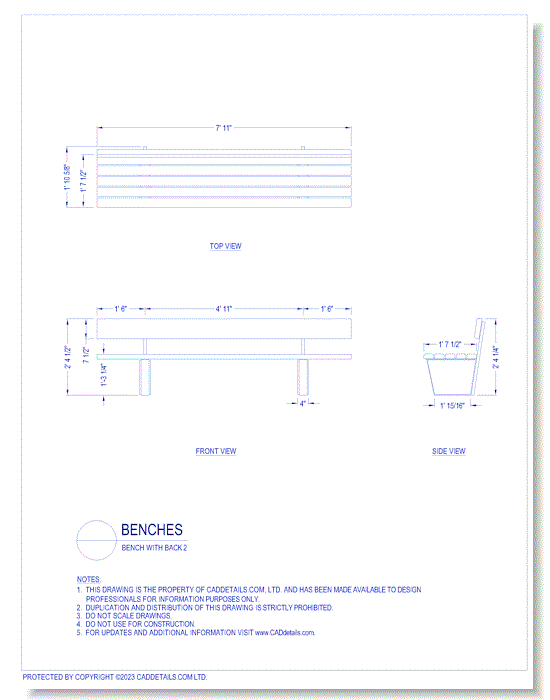 Benches: Bench With Back 2