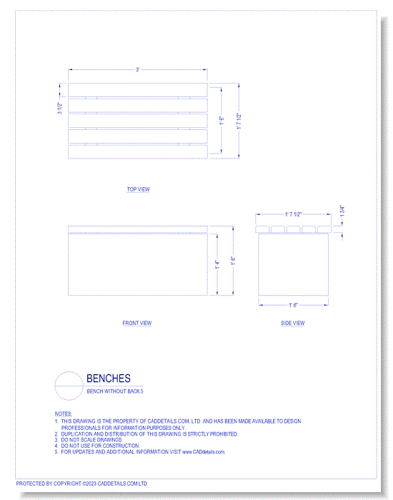 Benches: Bench Without Back 5