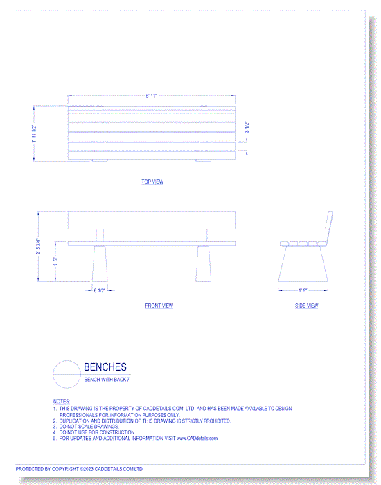 Benches: Bench With Back 7