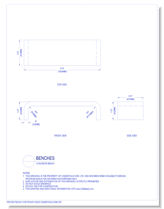 Benches: Concrete Bench