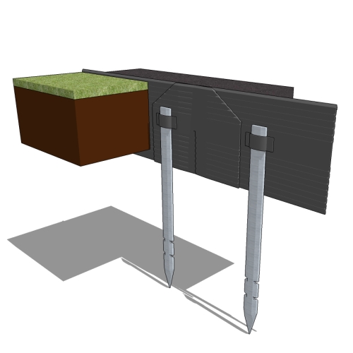 Planting Bed Edging - Bed Material and Turf CAD Files PL-1