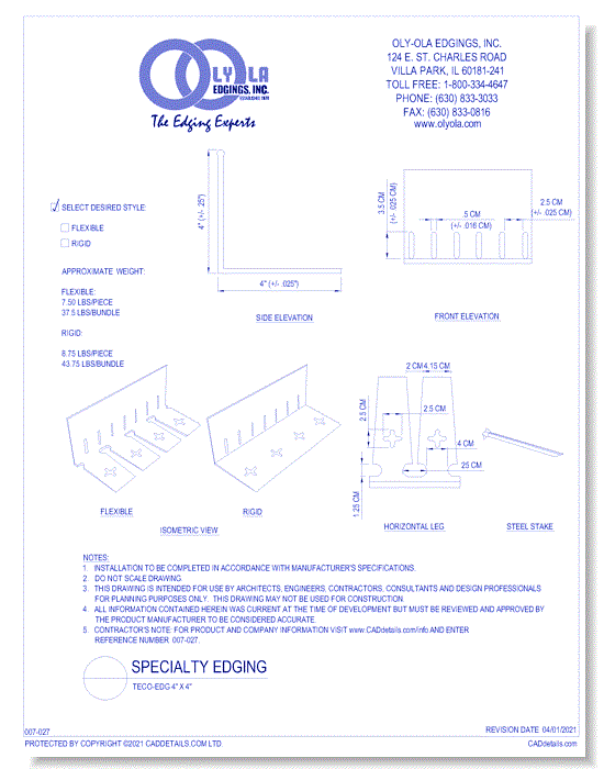 Teco-Edg 4" x 4"