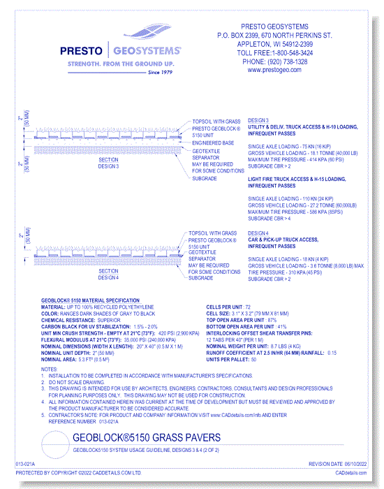 Geoblock5150 System Usage Guideline, Designs 3 & 4 (2 of 2)