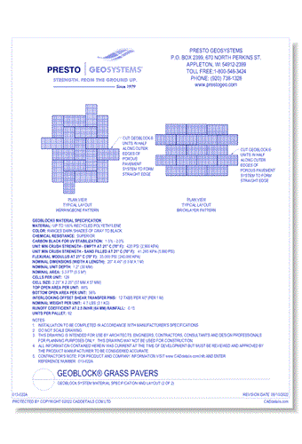 Geoblock System Material Specification and Layout (2 of 2)