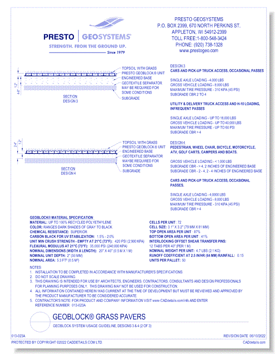 Geoblock System Usage Guideline, Designs 3 & 4 (2 of 2)