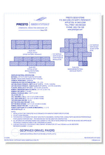 GeoPave Material Specification and Layouts (2 of 2)