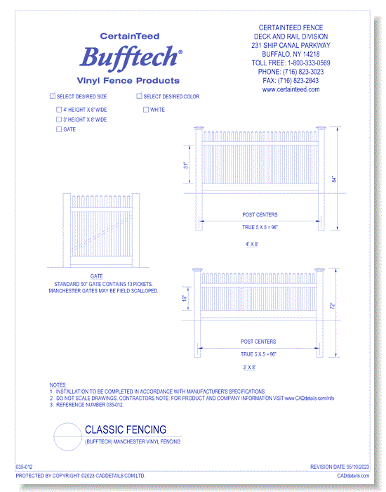 Bufftech: Manchester Vinyl Fencing