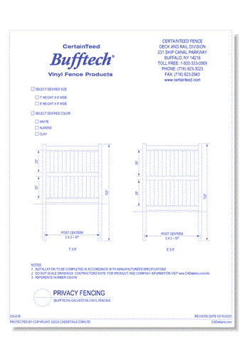 Bufftech: Galveston Vinyl Fencing