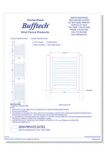 Bufftech: Breezewood Gates (Select Cedar)