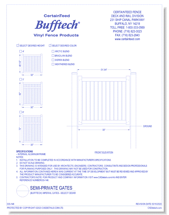 Bufftech: Imperial Gates (Select Cedar)