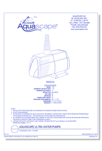 Aquascape Ultra: 1100 Pump