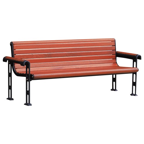 CAD Drawings GameTime UF8008 - Bristol Series Bench with Armrest - 8'